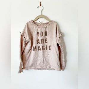 Rylee and cru you are magic long sleeved t shirt, girls size 8-9